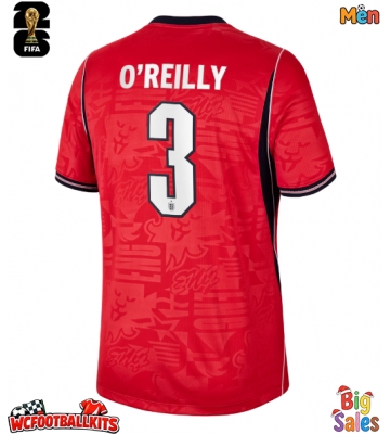 England Nico O'Reilly #3 Replica Away Stadium Shirt World Cup 2026 Short Sleeve